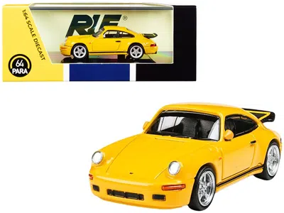 Paragon 1987 Ruf Ctr Yellowbird Blossom Yellow 1/64 Diecast Model Car By  In Gray