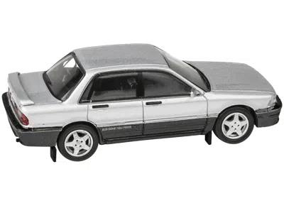 Paragon 1988 Mitsubishi Galant Vr-4 Grace Silver Metallic And Chateau Silver 1/64 Diecast Model Car By Parag In Gray