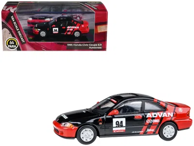 Paragon 1995 Honda Civic Coupe Ej1 #94 "autocross - Advan" Black And Red 1/64 Diecast Model Car By  M
