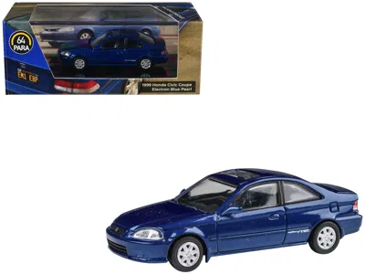 Paragon 1999 Honda Civic Coupe Electron Blue Pearl Metallic With Sunroof 1/64 Diecast Model Car By  M