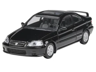 Paragon 1999 Honda Civic Si Em1 Flamenco Black With Sunroof 1/64 Diecast Model Car By  Models In Blue