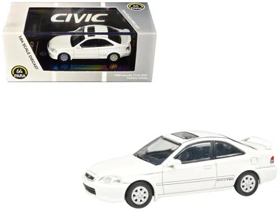 Paragon 1999 Honda Civic Si Em1 Taffeta White With Sunroof 1/64 Diecast Model Car By  Models