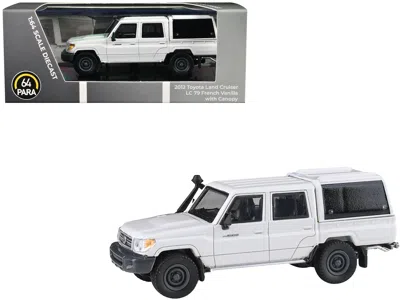 Paragon 2012 Toyota Land Cruiser Lc 79 French Vanilla White With Canopy 1/64 Diecast Model Car By  Mo