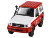 Paragon 2014 Toyota Land Cruiser 71 Swb (short Wheel Base) Red And White "2023 Auto Salon" 1/64 Diecast Mode