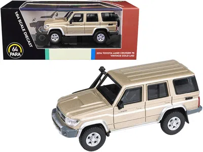 Paragon 2014 Toyota Land Cruiser 76 Vintage Gold Metallic 1/64 Diecast Model Car By  Models In Neutral
