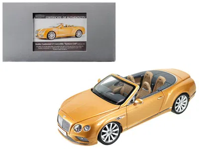 Paragon 2016 Bentley Continental Gt Convertible Lhd Sunburst Gold 1/18 Diecast Model Car By  In Orange