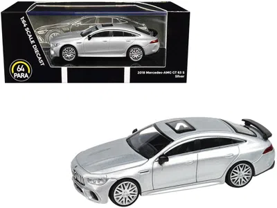 Paragon 2018 Mercedes-amg Gt 63 S With Sunroof Silver Metallic 1/64 Diecast Model Car By  Models In Gray