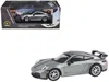 Paragon 2025 Porsche 911 Gt3 (992.2) Gt Silver Metallic With Carbon Stripe 1/64 Diecast Model Car In Metallic