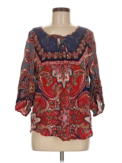 Pre-owned Paragon 3/4 Sleeve T-shirt In Red