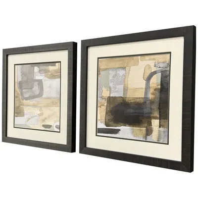 Paragon Abstract Expressions 18"w X 18"h Framed Art Set Of 2 In Multi