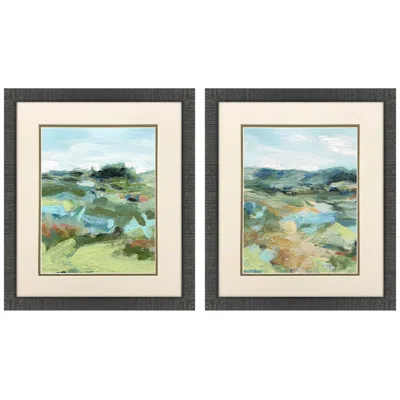 Paragon Abstract Landscape 18"w X 21"h Framed Art Set Of 2