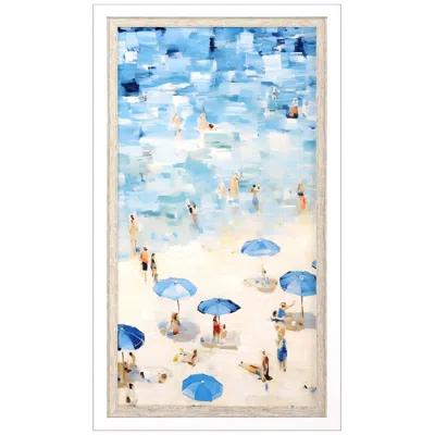 Paragon Aerial Beach Ii 39" High Rectangular Framed Giclee Wall Art