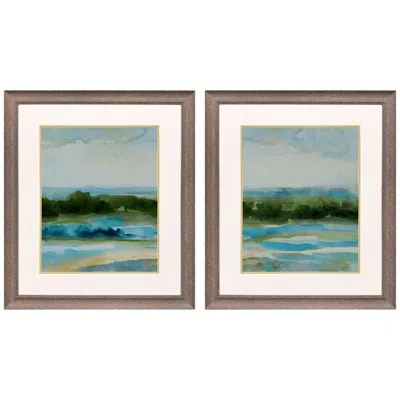 Paragon After The Rain 25"w X 29"h Framed Art - Set Of 2 In Green