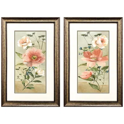 Paragon Antique Floral 22"w X 34"h Framed Art Set Of 2