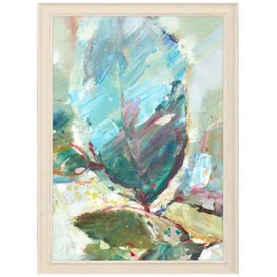 Paragon Aqua Leaf Ii 28"w X 40"h Framed Art