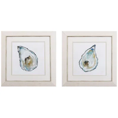 Paragon Atlantic Pacific 20"w X 20"h Framed Art Set Of 2 In White