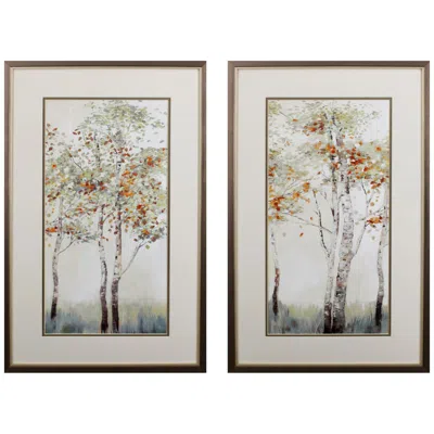 Paragon Autumn First Breath 19"w X 31"h Framed Art Set Of 2 In Gray