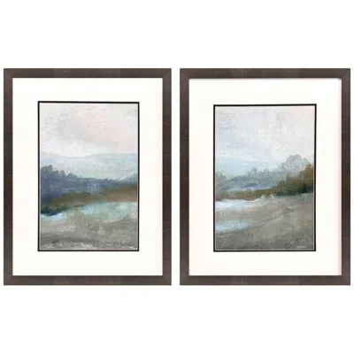 Paragon Azure Valley 20"w X 26"h Framed Wall Art Set Of 2