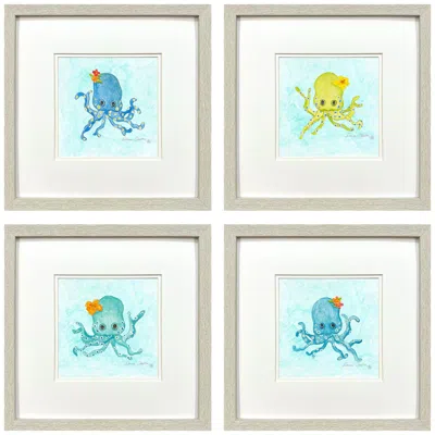 Paragon Baby Octopus 15"w X 15"h Framed Art Set Of 4