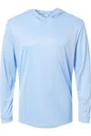 Paragon Bahama Performance Hooded Long Sleeve T-shirt In Blue