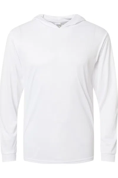 Paragon Bahama Performance Hooded Long Sleeve T-shirt In White