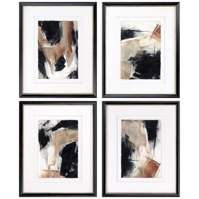 Paragon Baked Paintstrokes 26" High 4-piece Framed Wall Art Set