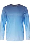 Paragon Barbados Performance Pin Dot Long Sleeve T-shirt In Blue