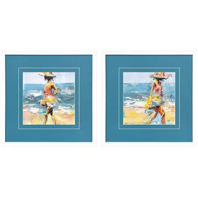 Paragon Beach Breeze 21"w X 21"h Framed Art - Set Of 2