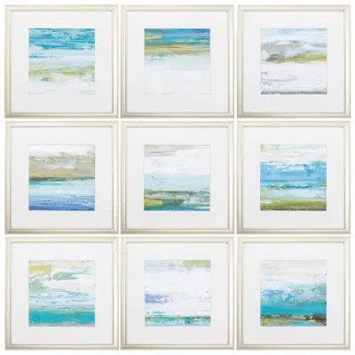 Paragon Beach Wash 20"w X 20"h Framed Art Set Of 9