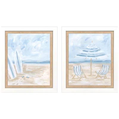 Paragon Beaching It 20"w X 24"h Framed Art - Set Of 2 In Brown