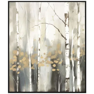 Paragon Birch Silhouette Iv 29"w X 35"h Canvas In White
