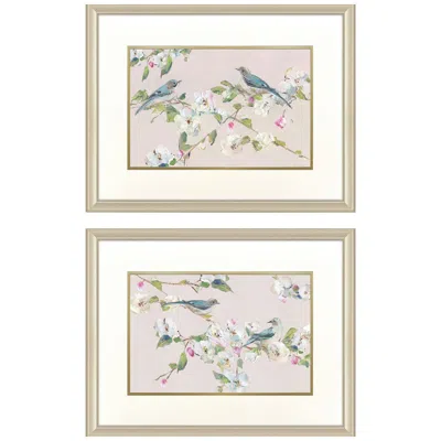 Paragon Birds On Branches 26"w X 20"h Framed Art - Set Of 2