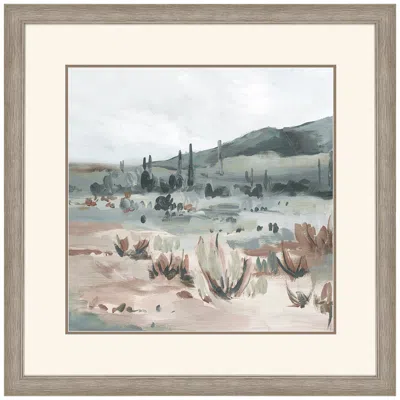 Paragon Blue Cactus Field Ii 40" Square Giclee Framed Wall Art