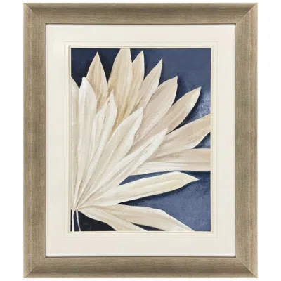 Paragon Blue Dry Palms Ii 29"w X 35"h Coastal Framed Art