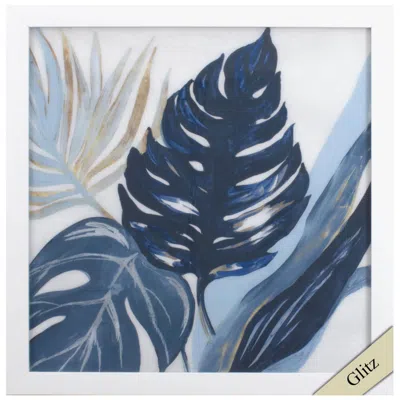Paragon Blue Palms I 27"w X 27"h Non-glass Framed Art In Multi