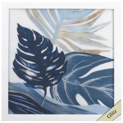 Paragon Blue Palms Ii 27"w X 27"h Non-glass Framed Art