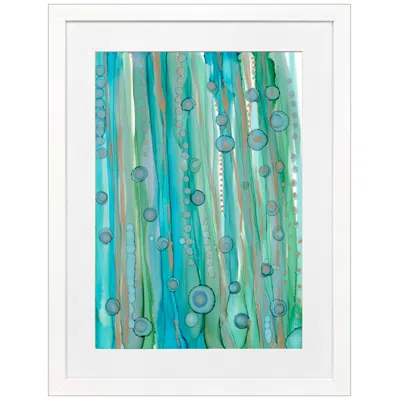 Paragon Blue Veil Ii 27"w X 35"h Framed Art In Green