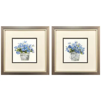 Paragon Bluebells 11"w X 11"h Framed Art Set Of 2