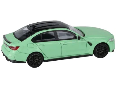 Paragon Bmw M3 (g80) Mint Green With Black Top 1/64 Diecast Model Car By  Models