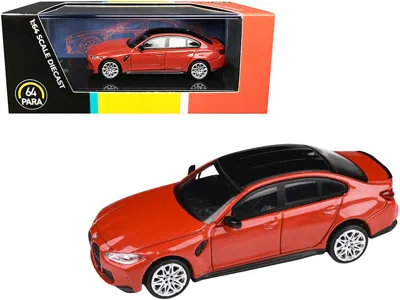 Paragon Bmw M3 (g80) Toronto Red Metallic With Black Top 1/64 Diecast Model Car By  In Blue