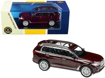 Paragon Bmw X7 Ametrine Red Metallic 1/64 Diecast Model Car By  In Brown