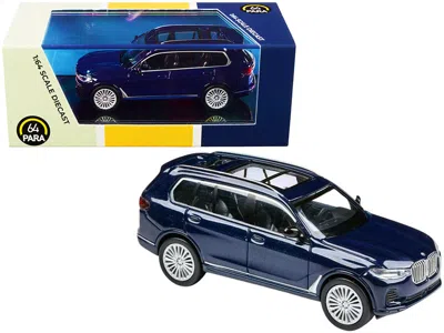 Paragon Bmw X7 Tanzanite Blue Metallic 1/64 Diecast Model Car By