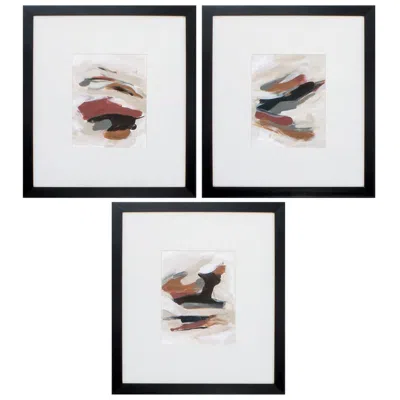Paragon Bohemia 18"w X 20"h Framed Art Set Of 3 In Black