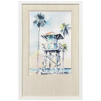 Paragon Boho Beachy Blue 17"w X 27"h Coastal Framed Art