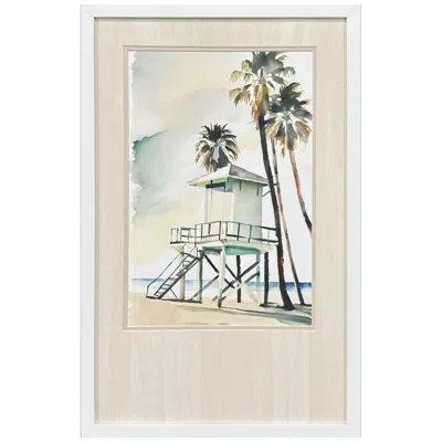 Paragon Boho Beachy Green 17"w X 27"h Coastal Framed Art