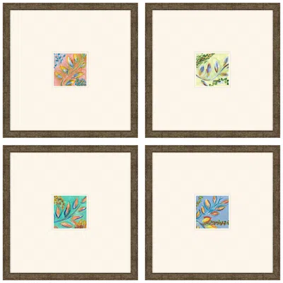 Paragon Botanica Ii 16" Square 4-piece Framed Giclee Wall Art Set