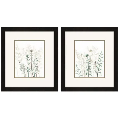 Paragon Branch Silhouette 15"w X 17"h Framed Art Set Of 2 In Black