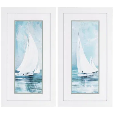 Paragon Breezy Sail 15"w X 27"h Framed Art Set Of 2