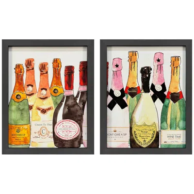 Paragon Bubbly 25"w X 31"h Framed Art Set Of 2