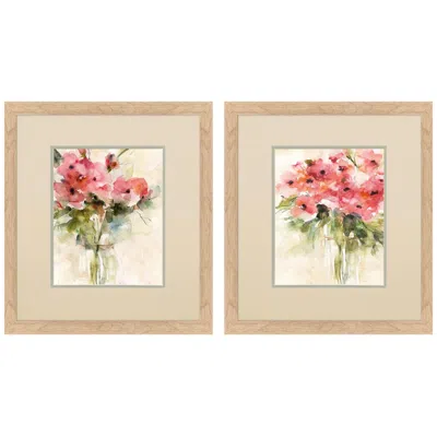 Paragon Casual Bouquet 15"w X 17"h Framed Art - Set Of 2